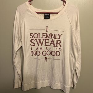 Harry Potter Long Sleeve Shirt I Solemnly Swear Marauders Map Size XL 2sided